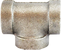 68261 | 4 300 PD GALV MALL TEE, Nipples and Fittings, Extra Heavy 300# Malleable Iron, Galvanized Tee | Midland Metal Mfg.