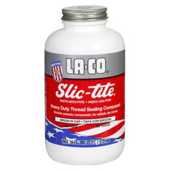 Laco Industries 42029 Thread Sealant Slic-Tite Paste with PTFE 1 Pint Bottle with Brush in Cap White  | Blackhawk Supply