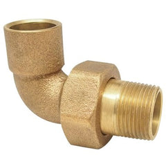 Red White Valve 9153F-12 Union Elbow 90 Degree Radiator 1/2 Inch Bronze SolderxMNPT  | Blackhawk Supply