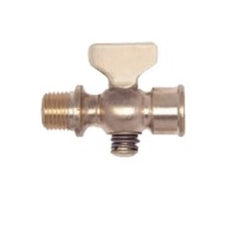 Conbraco 4141001 Air Cock 41 Tee Handle Male and Female Satin Brass Spring Bottom 1/4"  | Blackhawk Supply