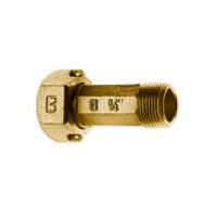 417NL-T1M3 | Meter Coupling Straight Lead Free Brass 1/2 x 3/4 Inch Swivel x MPT | Cambridge Brass