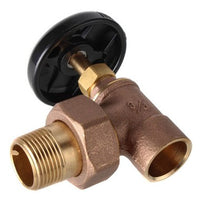 AHV-0500C | Angle Valve AHV Brass 1/2 Inch Solder x Male Union Hot Water Radiator | Matco-Norca