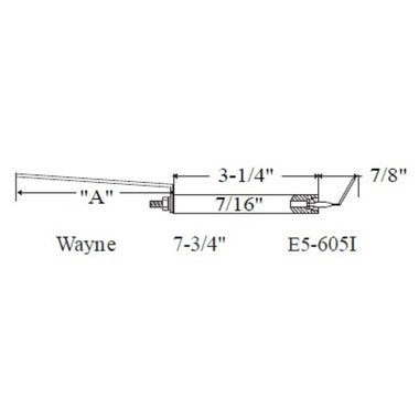 Westwood Products E5-605I-2PK Igniter Set of 2 7/16 x 11-7/8 Inch for Wayne Burners E5-605I  | Blackhawk Supply