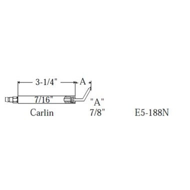 Westwood Products 188N Igniter Set of 2 7/16 x 4-1/8 Inch for Carlin 200 Burners E5-188N  | Blackhawk Supply