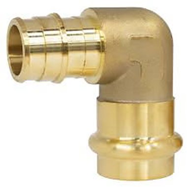 Webstone H-36842W Transition Fitting Elbow 1/2 Inch Lead Free Brass Press x PEX F1960  | Blackhawk Supply
