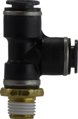 Midland Metal Mfg. 710606SC 3/8X3/8 (P-IN X MIP DOT RUN TEE) COMPOSITE, Brass Fittings, DOT Composite Body Push-In, DOT Composite Body Push-In Male Run Tee  | Blackhawk Supply