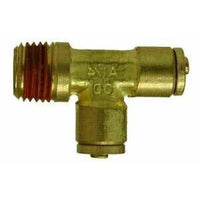 710806 | 1/2 X 3/8 (P-IN X MIP DOT RUN TEE), Brass Fittings, D.O.T. Push In, Male Run Tee | Midland Metal Mfg.