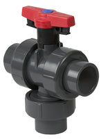 7124L1-015 | 50MM PVC TRUE UNION INDUSTRIAL 3 WAY FULL PORT VERTICAL L1 DIN EPDM | (PG:238) Spears