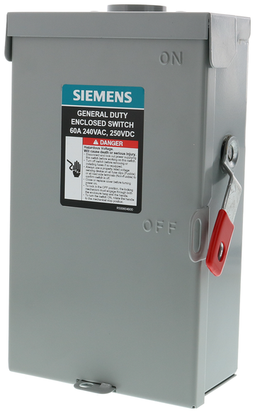 Siemens Electrical GF322NRAU GDSS FUS 3P4W 240V 60A NEMA 3R RET SER A  | Blackhawk Supply