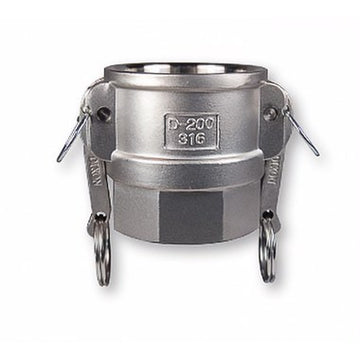 Dixon G150-D-AL Coupler Global D with Brass Handles Aluminum 1-1/2" Female NPT  | Blackhawk Supply