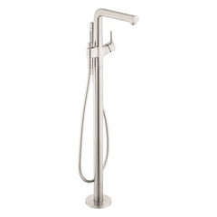 Hansgrohe 72413821 Tub Filler Trim Talis S Freestanding with Wand 1 Lever Brushed Nickel 5.31 Gallons per Minute  | Blackhawk Supply