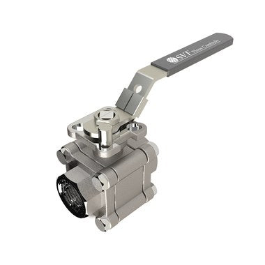 Svf Valves B9006666ATSW-1 Ball Valve B9 Stainless Steel 1 Inch Socket Weld 3 Piece ISO Locking Lever  | Blackhawk Supply