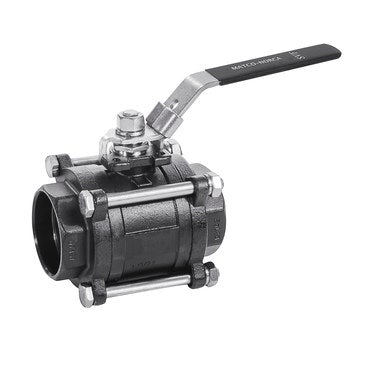 Svf Valves 30CSSW-114 Ball Valve 30CS 1-1/4 Inch Socket Weld Carbon Steel Full Port 1000WOG Locking Lever 3 Piece  | Blackhawk Supply