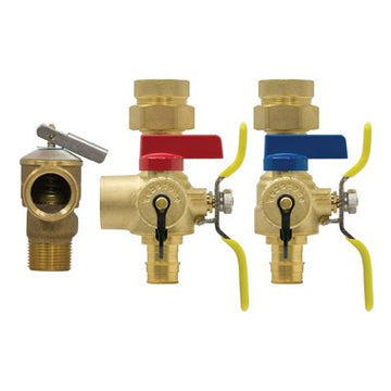 Webstone H-14443W Tankless Valve Kit EXP E2 Less Pressure Relief Valve Lead Free 3/4 Inch Female Union x PEX F1807  | Blackhawk Supply