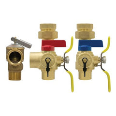 Webstone H-54444WPR Tankless Valve Kit E2 with Pressure Relief Valve Brass 1 Inch FIP Union x Sweat High-Flow Hose Drain/Adjustable Packing Gland  | Blackhawk Supply