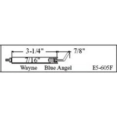 Westwood Products E5-605F Igniter Set of 2 7/16 x 4-1/8 Inch for Wayne Blue Angel Burners E5-605F  | Blackhawk Supply