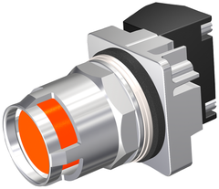 Siemens Electrical 52PM8G8K PB | CHROME | MOM | CAP ORANGE | GAURD | 2POS | 1NO  | Blackhawk Supply