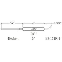 E5-151R-1 | Igniter Set of 2 9/16 x 10-3/8 Inch for Beckett Burners E5-151R-1 | Westwood Products