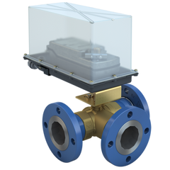 Bray STM250-3-74C/DS24-180-WS 2.5" | STM Flanged Characterized ball valve | 3way | CV 74 | Damper & Valve actuator | 24 VAC/DC | 177 lb-in | on/off | Spring Return | Weather Shield for DS-180 Actuator  | Blackhawk Supply