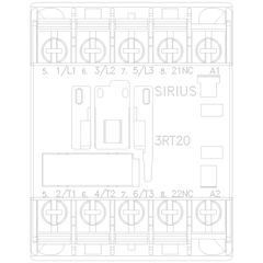 Siemens Electrical 3RT20184AN62 CONTACTOR S00 16A 200VAC 1NC R LUG  | Blackhawk Supply