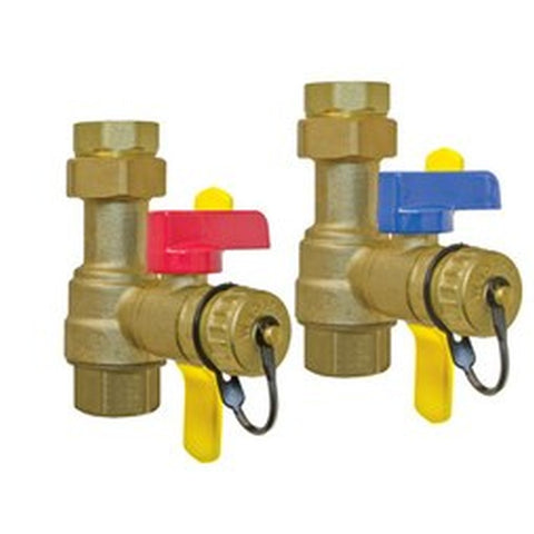 Webstone H-44063W Tankless Valve Kit EXP E2 Lead Free 3/4 Inch Female Union x Female Includes Wing Handle/High-Flow Hose Drain  | Blackhawk Supply