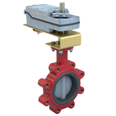 Bray 3LNE-25S2N/DS120-180 2.5" Lugged Butterfly Valve Resilient | ANSI Class 125/150 | DI body | NDI Disc | CV 185 | Normally Open | Damper & Valve actuator | 120/240 Vac | 177 lb-in | on/off | Spring Return  | Blackhawk Supply