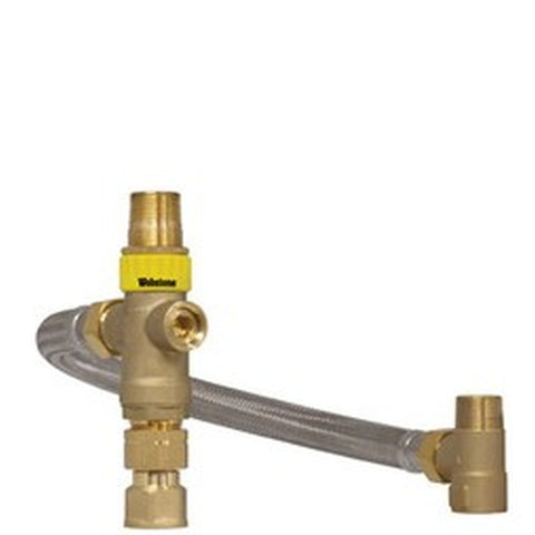 Webstone H-74303W Mixing Valve Water Heater with Integral Flow Check 3/4 Inch Forged Brass MIP x FIP 150 Pounds per Square Inch  | Blackhawk Supply