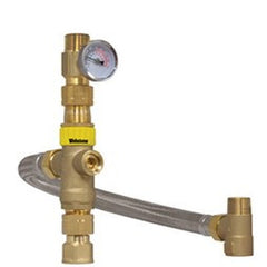 Webstone H-74313W Mixing Valve Water Heater with Gauge Integral Flow Check 3/4 Inch Forged Brass MIP x FIP 150 Pounds per Square Inch  | Blackhawk Supply