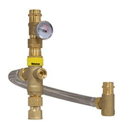 Webstone H-78313W Mixing Valve Water Heater with Gauge Integral Flow Check 3/4 Inch Forged Brass Press x FIP 150 Pounds per Square Inch  | Blackhawk Supply