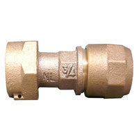 417NL-T1H3 | Meter Coupling Straight Lead Free Brass 1/2 x 3/4 Inch Swivel x CTS CB | Cambridge Brass