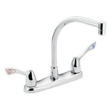 Moen 8799 Kitchen Faucet M-Bition 8 Inch Spread 2 Wrist Blade Chrome 1.5 Gallons per Minute  | Blackhawk Supply