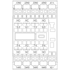 Siemens Electrical 3RH23712FB40 CONTACTOR RELAY 7NO+1NC DC 24V SPRING  | Blackhawk Supply