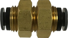 Midland Metal Mfg. 820400C 1/4 D.O.T. P-IN BULKHEAD UNION COMPOSITE, Brass Fittings, DOT Composite Body Push-In, DOT Composite Style Bulkhead Union  | Blackhawk Supply