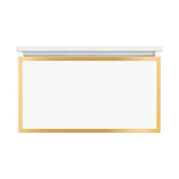 Robern VP30H2D18P28ýSý82 Vanity Profiles 30 Inch Selectable Night Light Matte Black 1 Drawer Plumbing Matte Gold 15 Inch 18-7/8 Inch  | Blackhawk Supply
