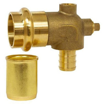 Webstone H-16833W Elbow Dual Vent 3/4 Inch Lead Free Brass Press x PEX F1807  | Blackhawk Supply