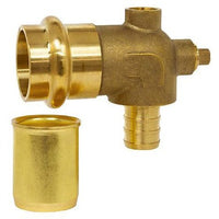 H-16833W-R | Elbow Dual Vent 3/4 x 1/2 Inch Lead Free Brass Press x PEX F1807 | Webstone