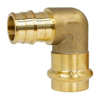 Webstone H-36844W-R Elbow 90 Degree 1 x 3/4 Inch Lead Free Brass Press x PEX F1960  | Blackhawk Supply
