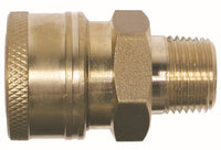 86030 | 1/4 BODY X 1/4 MPT ST THROUGH, Pneumatics, Pressure Washer QDs, Male Brass Coupler | Midland Metal Mfg.