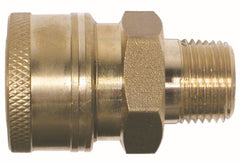 Midland Metal Mfg. 86030 1/4 BODY X 1/4 MPT ST THROUGH, Pneumatics, Pressure Washer QDs, Male Brass Coupler  | Blackhawk Supply