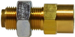 Midland Metal Mfg. 860402 1/4X1/8 (PI X F DOT BULKHD UNION), Brass Fittings, D.O.T. Push In, Female Bulkhead Union  | Blackhawk Supply