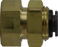 860404C | 1/4X1/4 (PI X F DOT BULKHD UNION COMPOSITE), Brass Fittings, DOT Composite Body Push-In, DOT Composite Style Push-In Female Bulkhead Connector | Midland Metal Mfg.