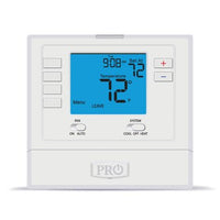 T705 | Thermostat 24 Volt Single Stage 1 Heat/1 Cold 5/2 Day or Programmable White 41-95 Degrees Fahrenheit Digital 4 Inch Display | Pro1Iaq