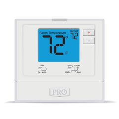 Pro1Iaq T721 Thermostat 24 Volt 2 Heat/1 Cold Heatpump 1 Heat/1 Cold Conventional Non-Programmable White 41-95 Degrees Fahrenheit Digital 4 Inch Display  | Blackhawk Supply