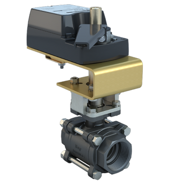 Bray BV75-CS3-12/D24-140-A 3/4" | 3 piece design threaded ball valve | CS | CV 16.25 | Normally Open | Damper & Valve actuator | 24 Vac/dc | 140 lb-in | on/off or floating | Non-Spring Return | SW  | Blackhawk Supply