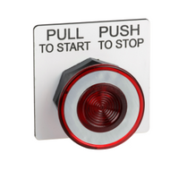9001KR9R | 30MM PUSH-PULL OPERATOR RED KNOB | Square D by Schneider Electric
