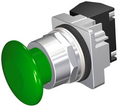 Siemens Electrical 52PM9W3K PUSHBUTTON | MOM | GRN | 1 3/4" PLST | 2POS | 1NO  | Blackhawk Supply