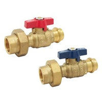 3330AB-34 | Tankless Valve Kit Union Body Lead Free Brass 3/4 Inch Female x Press | Red White Valve