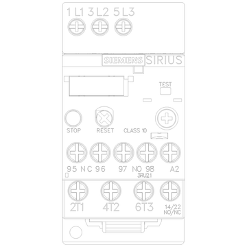 Siemens Electrical 3RU21164AB1 OVERLOAD RELAY CL10 S00 11-16A SCREW  | Blackhawk Supply