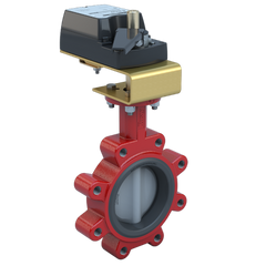 Bray 3LSE-04L2N/DM24-210 4" Lugged Butterfly Valve Resilient | ANSI Class 125/150 | DI body | SS Disc | CV 310 | Normally Open | Damper & Valve actuator | 24 Vac/dc | 210 lb-in | modulating | Non-Spring Return  | Blackhawk Supply