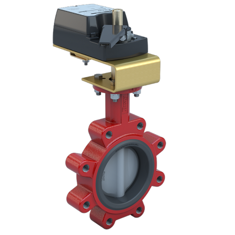Bray 3LNE-02S2C/D24-140 Butterfly Valve | 2 Way | 2 Inch | Nylon Coated Disc | 175 PSI | 24 VAC/DC Non-Spring Return Actuator | On-Off And Floating Control  | Blackhawk Supply